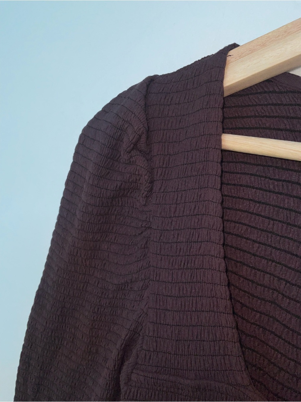 Nation LTD Plum Zandra smocked Square Neck Puff Sleeve Top - Picture 3 of 8